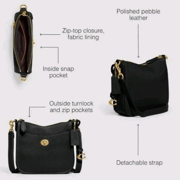 Coach Chaise Pebble Leather Bright Green Crossbody - Used - Picture 14 of 14